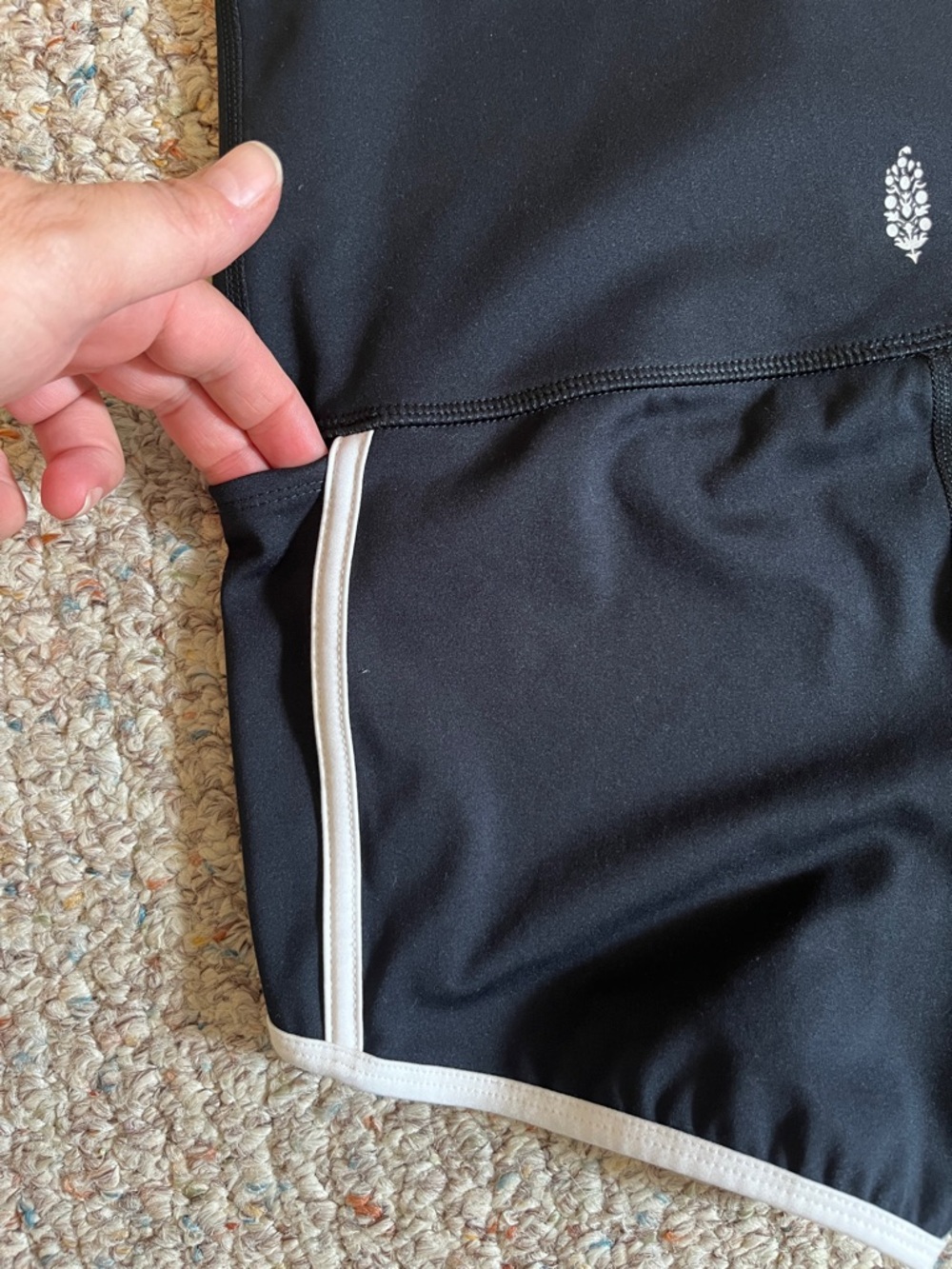 Free People Movement NWOT Island Time Black Athletic High Waist Shorts Size M - Picture 11 of 16